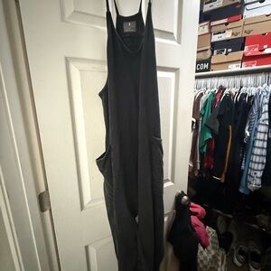 Free People Charcoal Sleeveless Jumpsuit